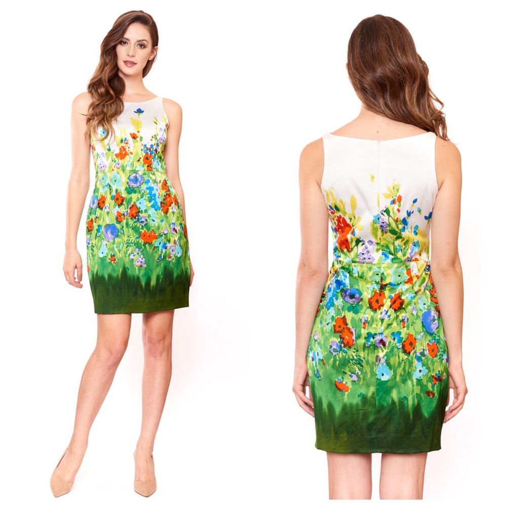 Designer Vivid Flower Floral Dress